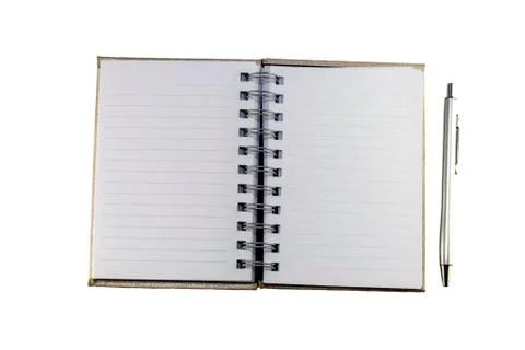 Notebook and pen Stock Photos