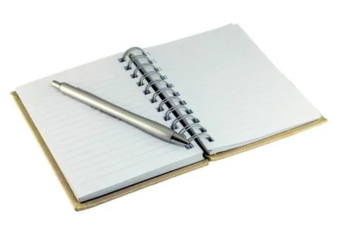 Notebook and pen Stock Photos
