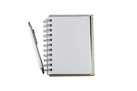 Notebook and pen Stock Photos