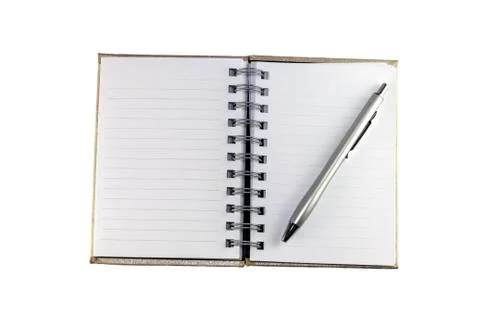 Notebook and pen Stock Photos