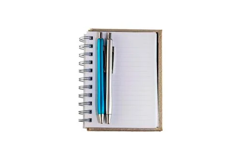 Notebook and pen Stock Photos