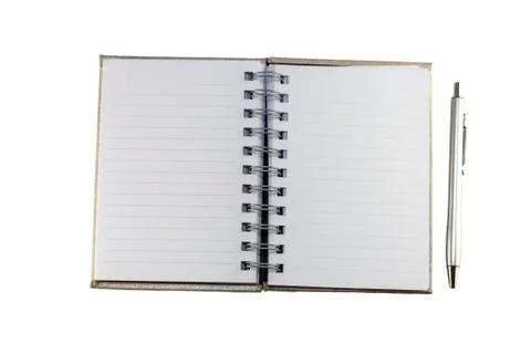 Notebook and pen Stock Photos