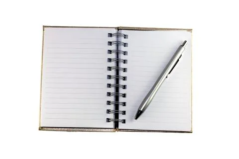 Notebook and pen Stock Photos