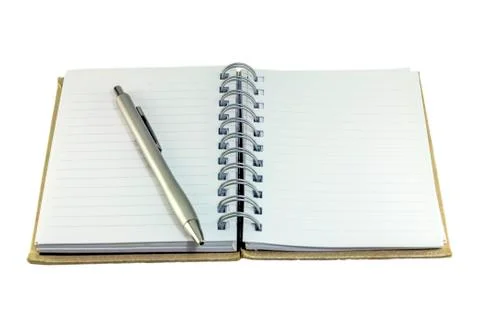 Notebook and pen Stock Photos