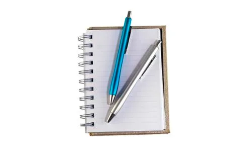 Notebook and pen Stock Photos