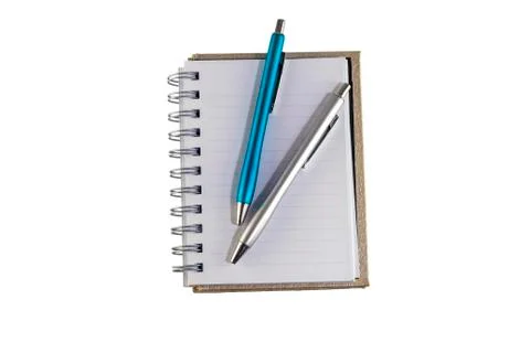 Notebook and pen Stock Photos