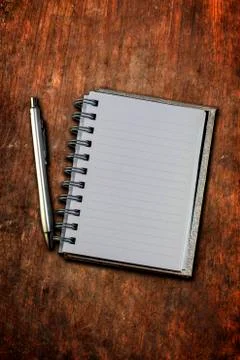 Notebook and pen Foto stock