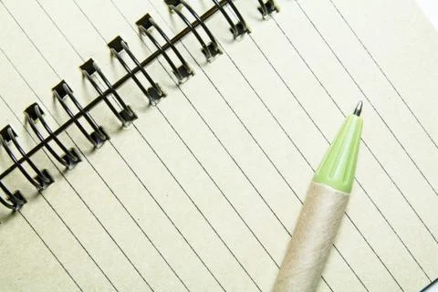 Notebook and pen Stock Photos
