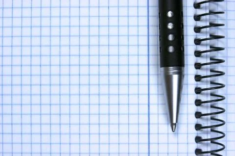 Notebook and pen Foto stock