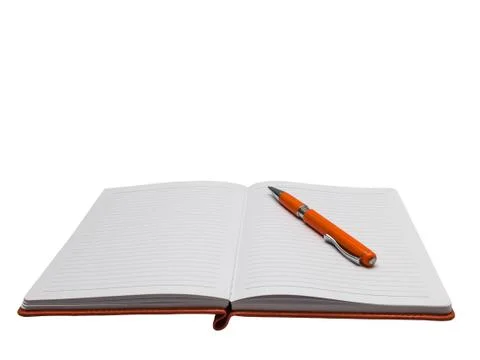 Notebook and pen Stock Photos