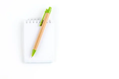 A notebook and a pen Stock Photos