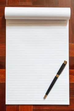 Notebook and pen. Stock Photos