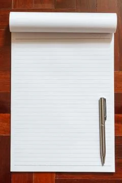 Notebook and pen. Stock Photos