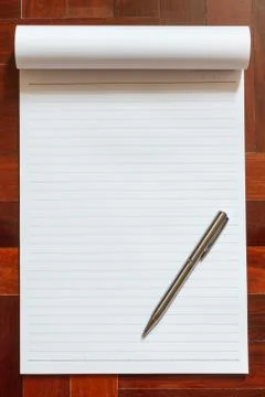 Notebook and pen. Stock Photos