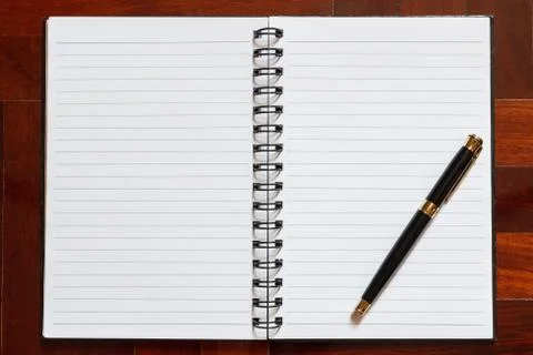 Notebook and pen Foto stock