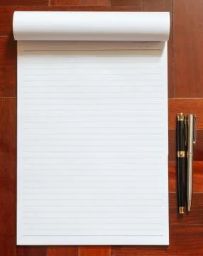 Notebook and pen. Stock Photos