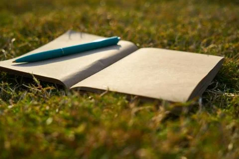 Notebook and pen Stock Photos