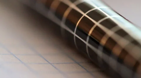 Notebook and pen. slider shot. Stock Footage 1805799