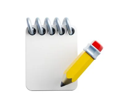 Notebook and pencil Stock Illustration