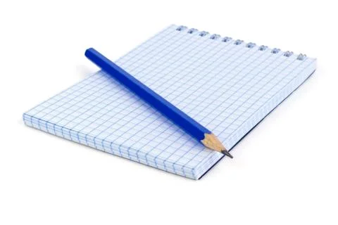 Notebook and pencil Stock Photos