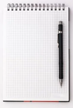 Notebook and pencil Stock Photos