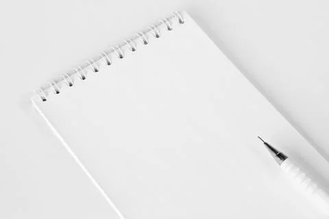 Notebook and pencil Stock Photos