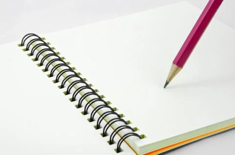 Notebook and Pencil Stock Photos
