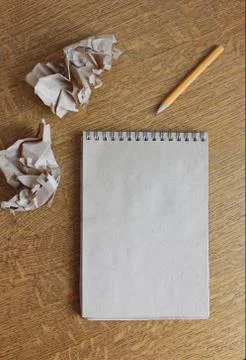 Notebook and pencil Stock Photos