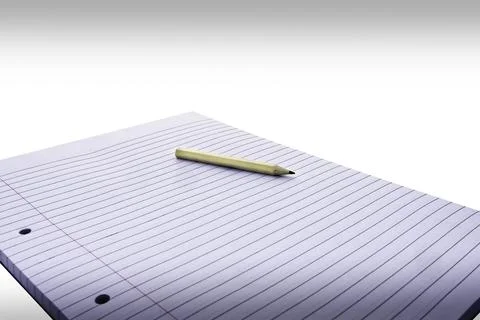 Notebook and Pencil Foto stock