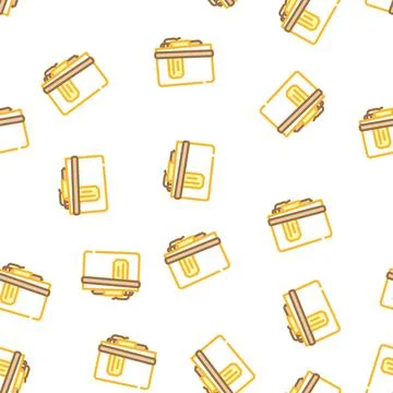 Notebook and pencil vector seamless pattern 스톡 일러스트