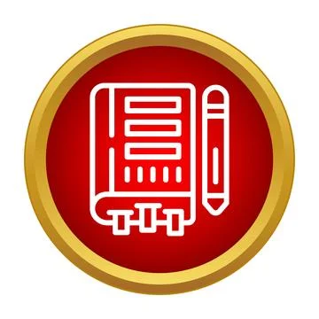 Notebook and pencil for writing notes icon イラスト素材