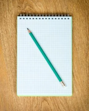 Notebook and pensil Stock Photos