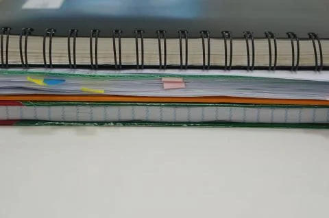 Notebook and report Stock Photos