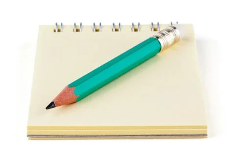 Notebook and simple pencil Stock Photos