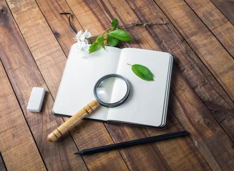 Notebook and stationery Stock Photos