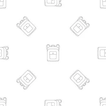 Notebook backpack pattern seamless vector 스톡 일러스트