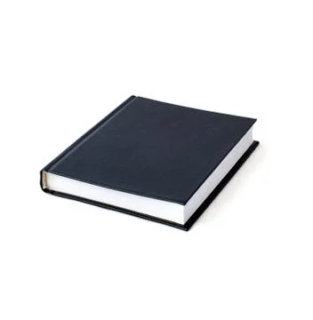 Notebook in black cover Stock Photos