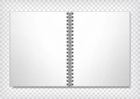 Notebook blank mockup Stock Illustration