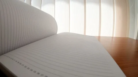 Notebook blank page listing Stock Footage 91065866