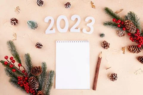 A notebook, a blank sheet of paper for a to-do list, plans, and wishes Stock Photos