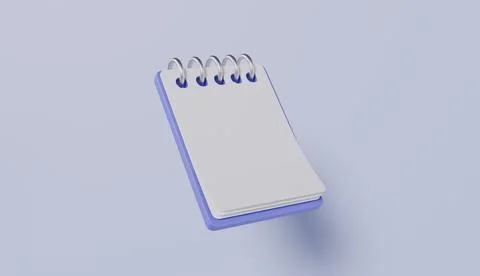 Notebook blank task sheet concept, report document file icon 3d render Stock Illustration