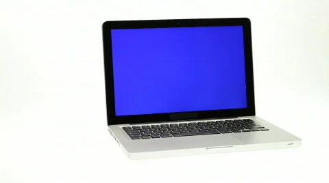 Notebook with blue screen Stock Footage 631692