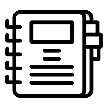 Notebook with bookmark and pen holder for taking notes Stock Illustration