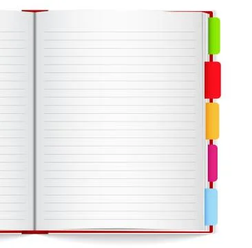 Notebook with Bookmarks Stock Illustration