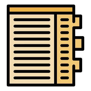 Notebook with bookmarks is showing taking notes concept Stock Illustration