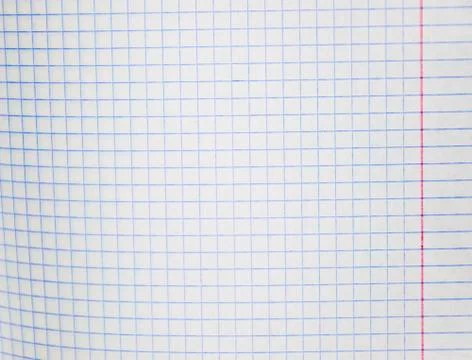 Notebook in the box. Math notebook. Background from a sheet of paper. Stock Photos