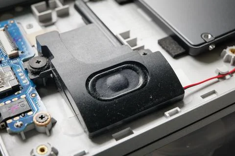 Notebook Built-in Speaker Component Close-up 库存照片