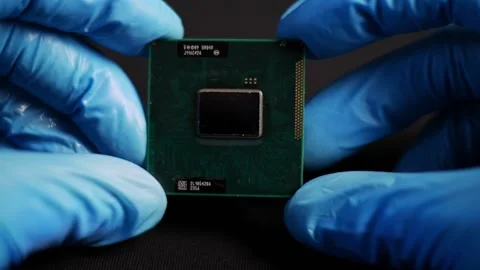 Notebook central processing unit #1 Stock Footage 195346347