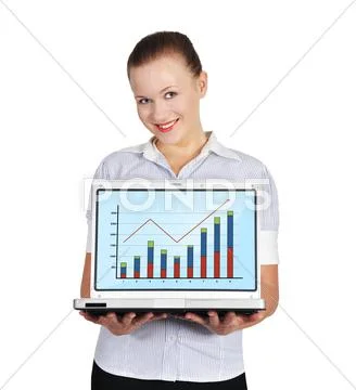 Notebook with chart Stock Photos