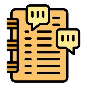 Notebook chat icon vector flat Stockillustratie